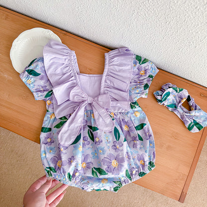 Body Infantil de Encaje Floral