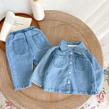 Conjunto Infantil Bolsillos Jeans