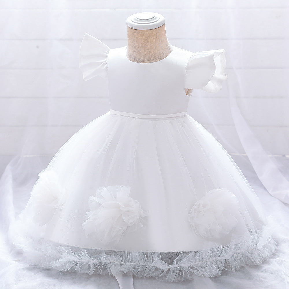 Vestido de Fiesta Infantil Tul Flores