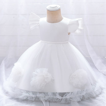 Vestido de Fiesta Infantil Tul Flores