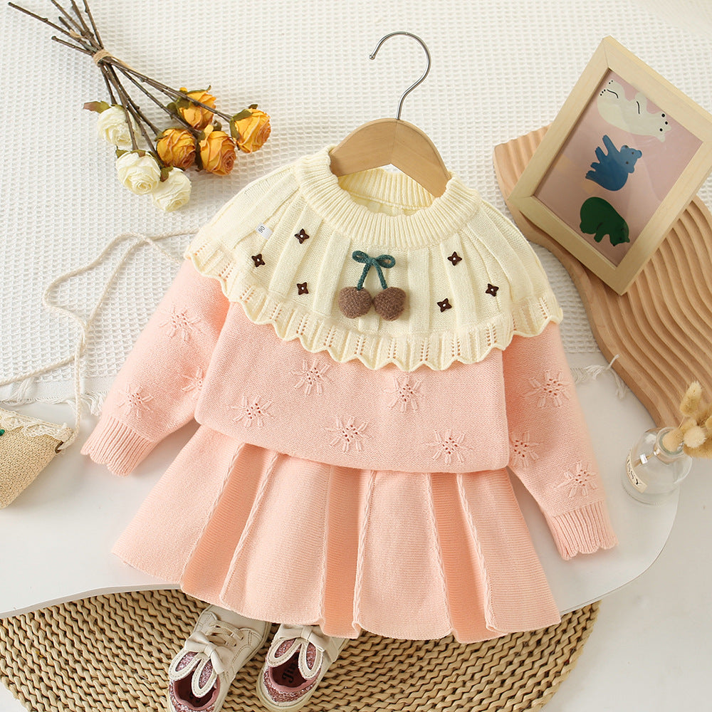 Conjunto de invierno para Niña Con Pompones