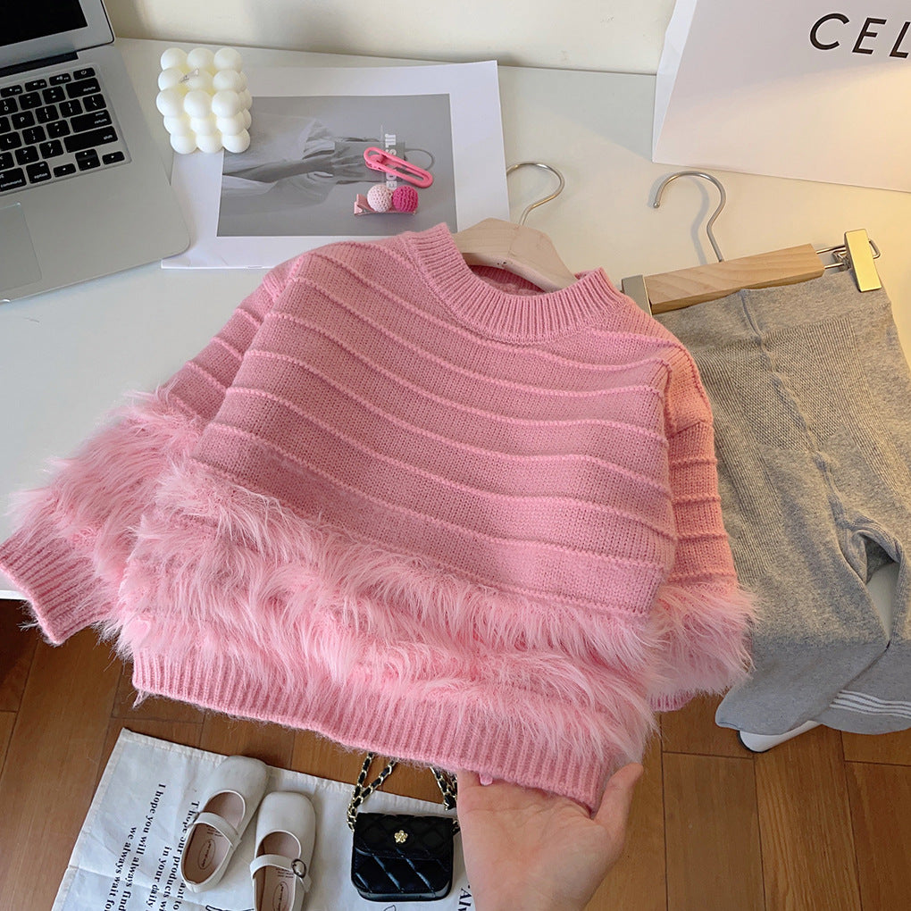 Blusa de Invierno para Niña con Pelo