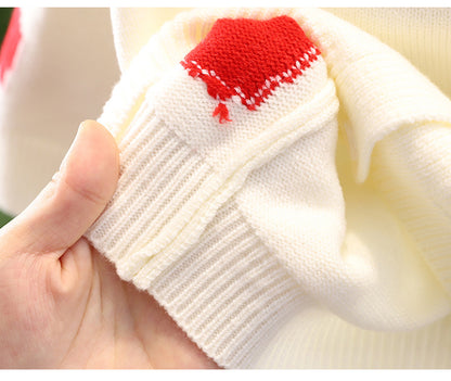 Abrigo Infantil de Punto con Corazones