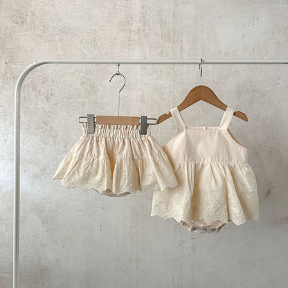 Conjunto Infantil Verano Beige