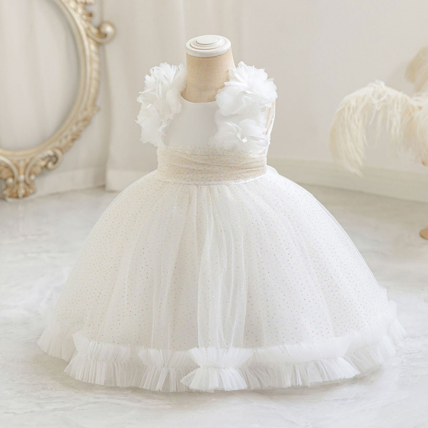 Vestido de Fiesta Infantil Tul y Volantes