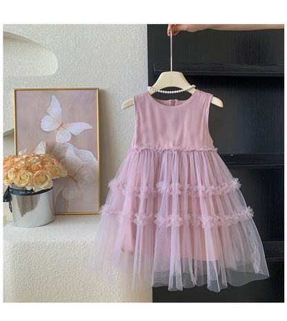 Vestido Infantil de Tul a Capas