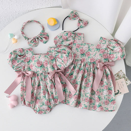 Vestido/Body Infantil Floral