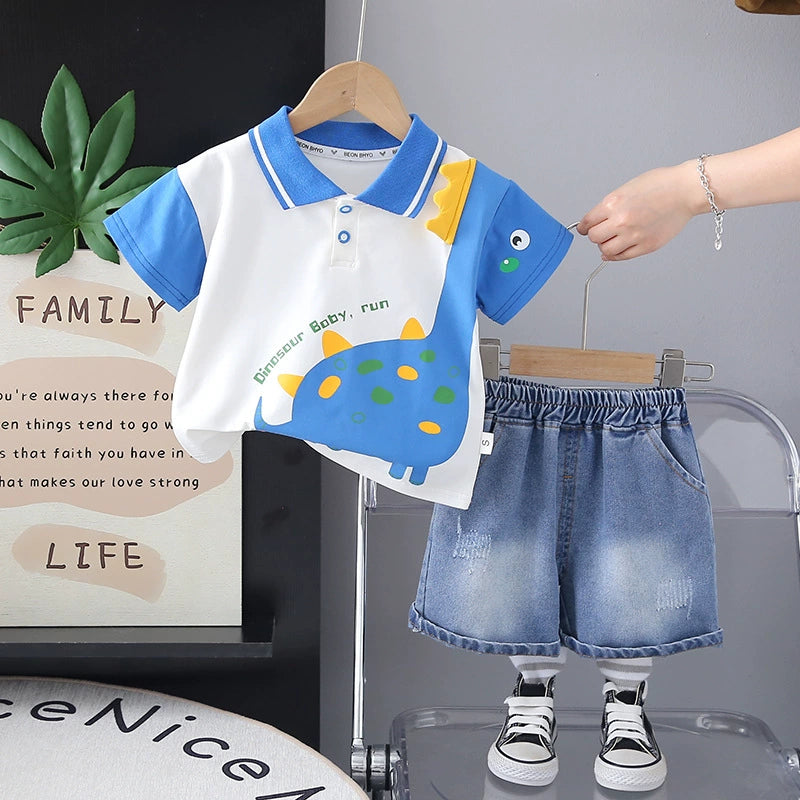 Traje de dinosaurio de verano para niños