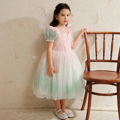 Vestido de Fiesta Infantil Sirena Rosa