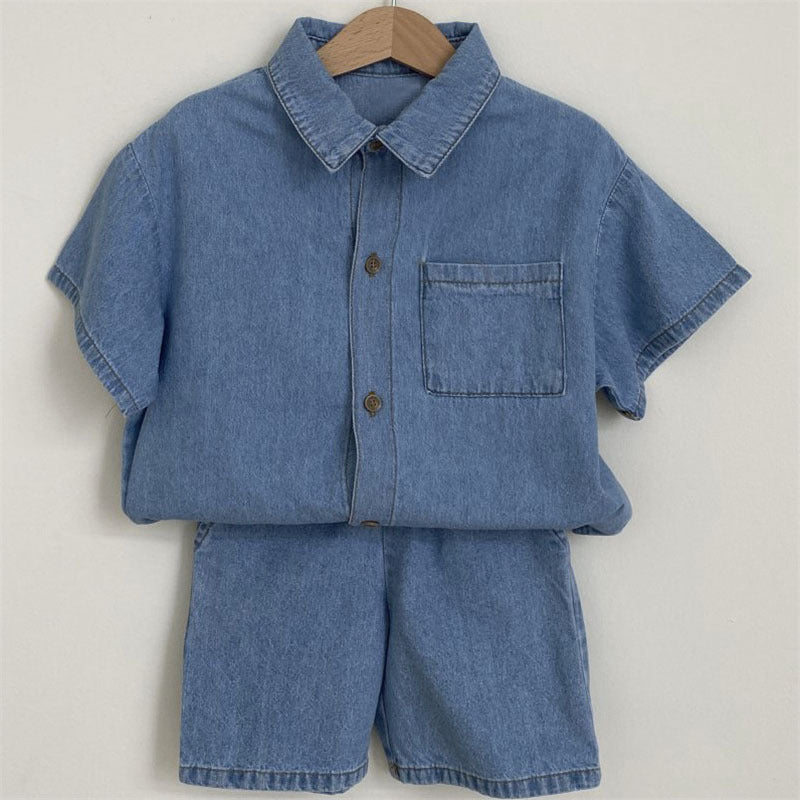 Conjunto de Jeans Con Bolso para Niños