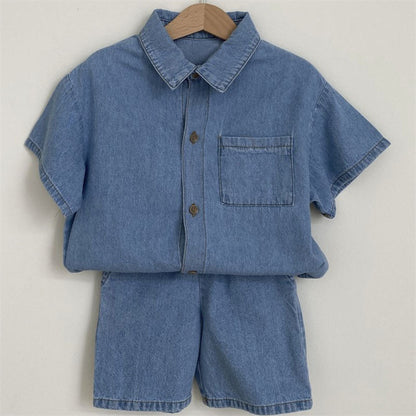 Conjunto de Jeans Con Bolso para Niños