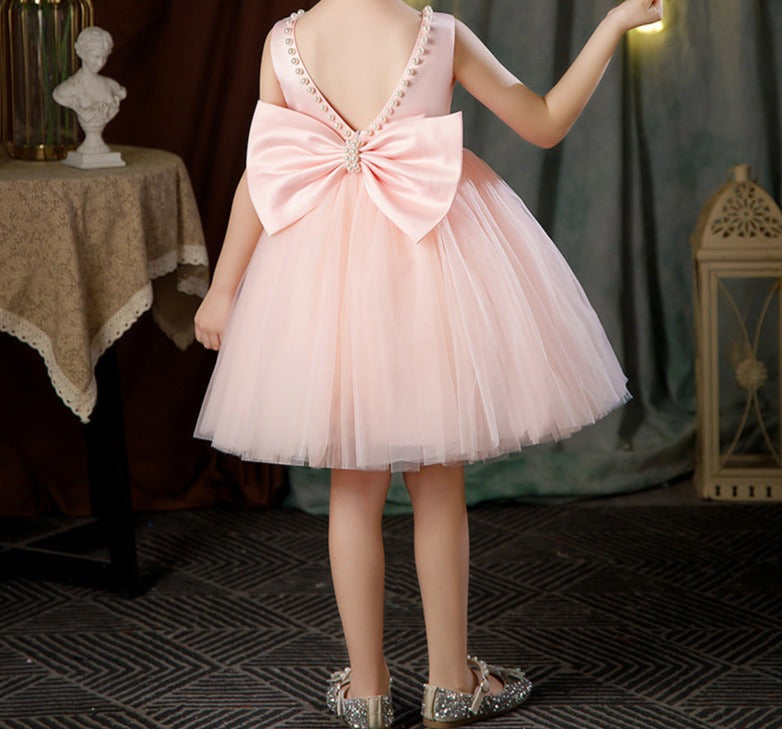 Vestido de fiesta infantil con abalorios