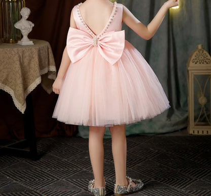 Vestido de fiesta infantil con abalorios