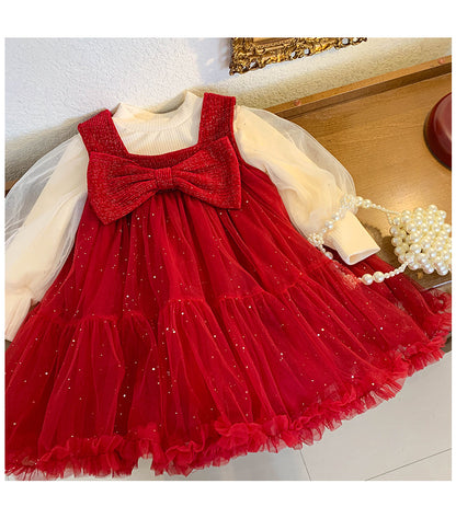 Vestido de Encaje Infantil Invierno/ Verano