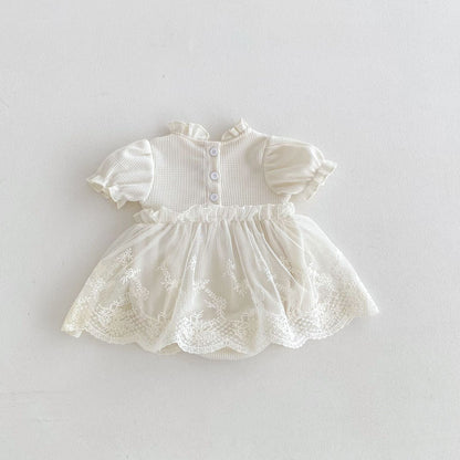 Body Infantil de Encaje y Tul para Niña