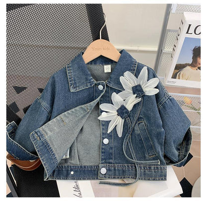 Chaqueta Vaquera Infantil Flores