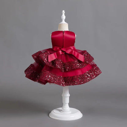Vestido de Fiesta infantil  Navidad Brillante