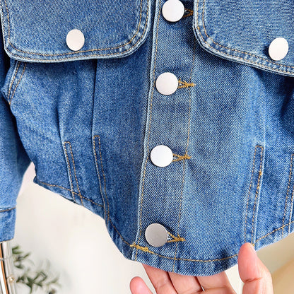 Conjunto Infantil Mujer Vaqueros con Botoncitos