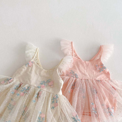 Body de Tul con Flores para Niña