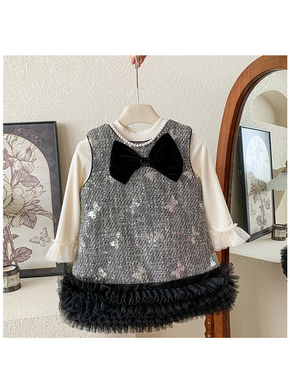 Conjunto Infantil con Lazo de Lujo para Mujer