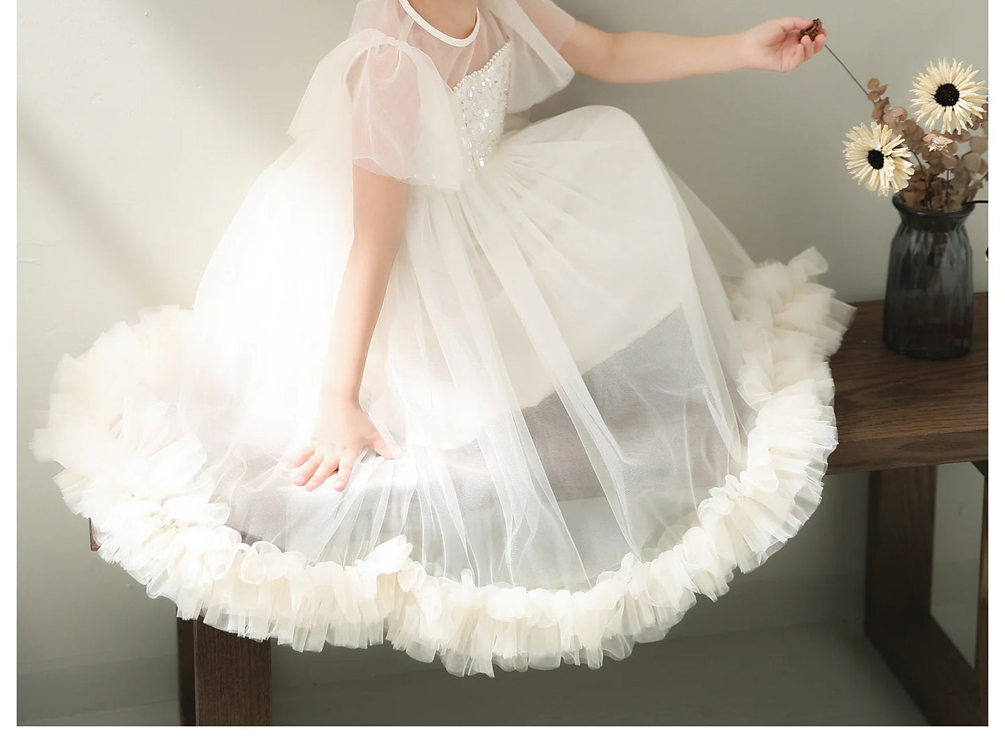 Vestido de Fiesta Infantil Tul y Brillos