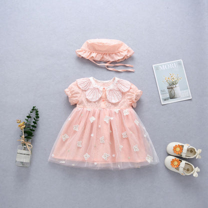 Vestido Infantil Mariposa + Gorro