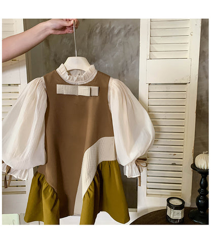 Conjunto Infantil de Chaleco y Vestido de Tul