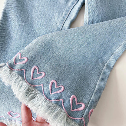 Pantalones Vaqueros Para Mujer Con Corazones