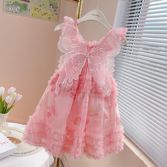 Vestido Infantil Tul Mariposas