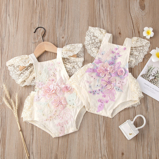 Body infantil de Encaje Floral