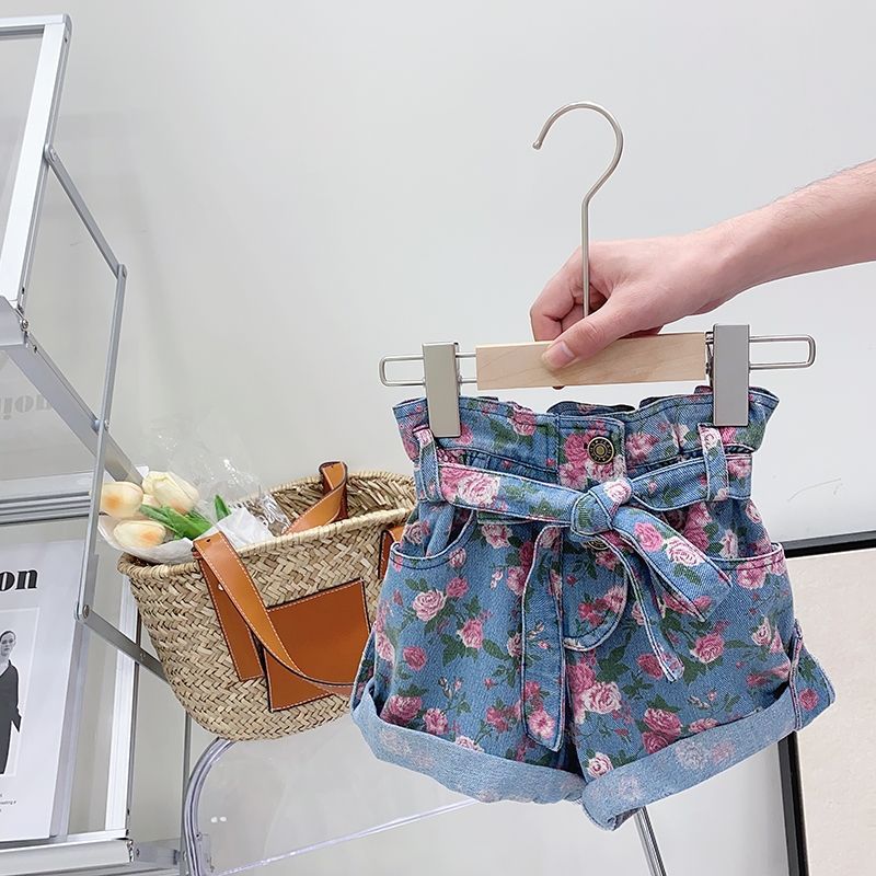 Bermudas Jenas Florales para niñas