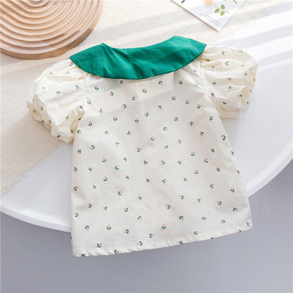 Conjunto Infantil Niña Flores Verano