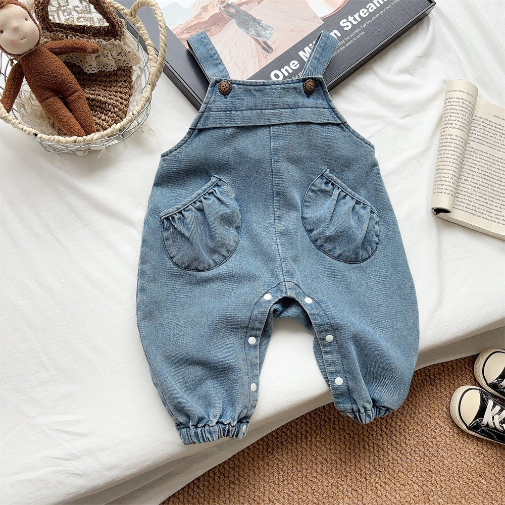 Conjunto de Flores y Jeans para Niña