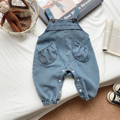 Conjunto de Flores y Jeans para Niña