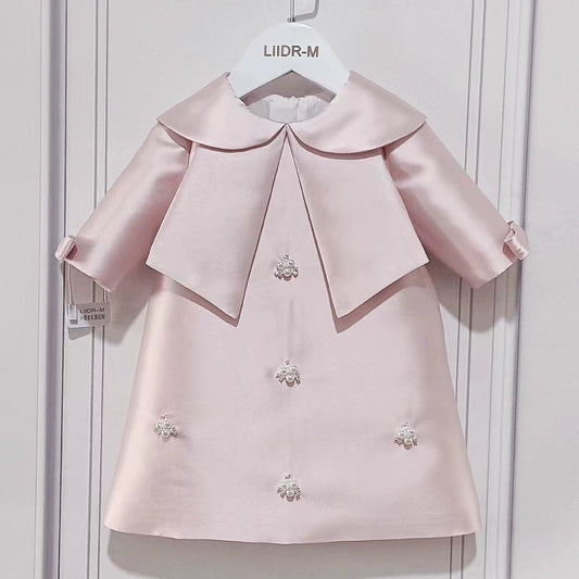 Vestido de princesa con lazo para niña