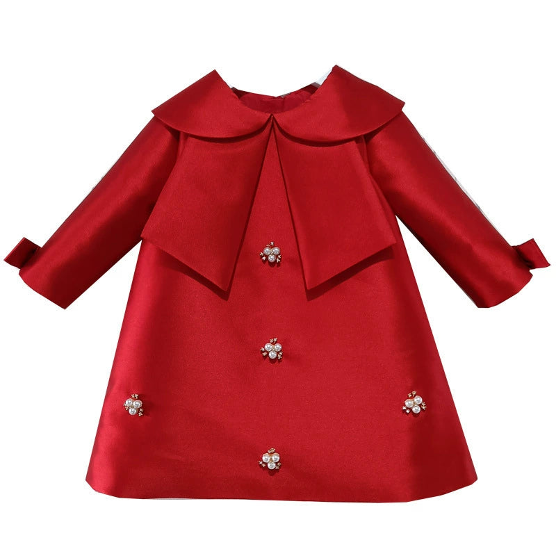 Vestido de princesa con lazo para niña