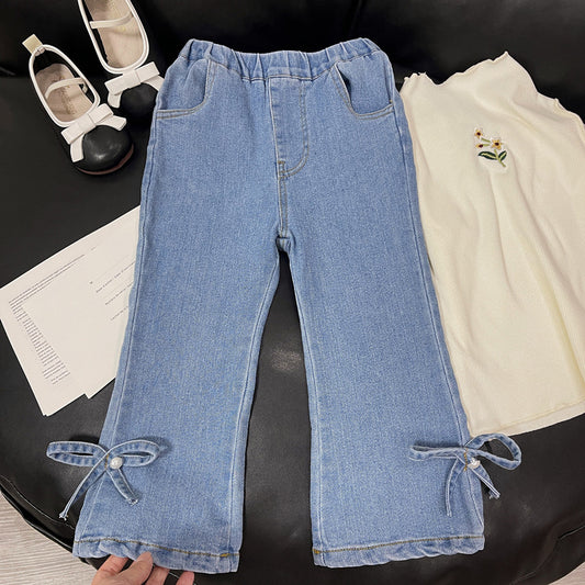 Pantalones  con lazo para niños