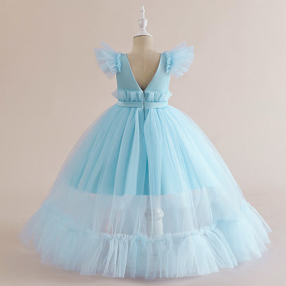 Vestido de fiesta de tul con encaje