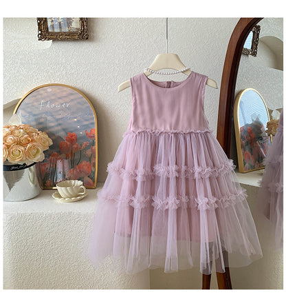 Vestido Infantil de Tul a Capas