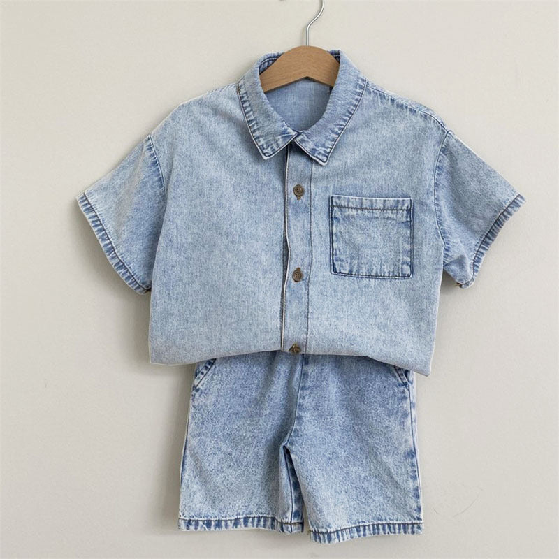 Conjunto de Jeans Con Bolso para Niños