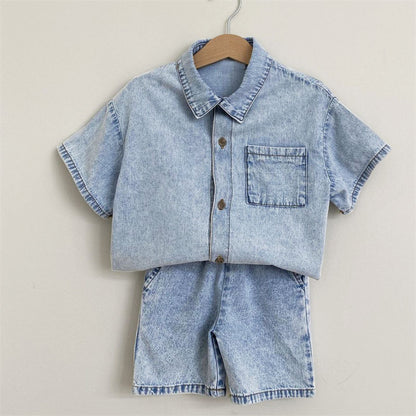 Conjunto de Jeans Con Bolso para Niños