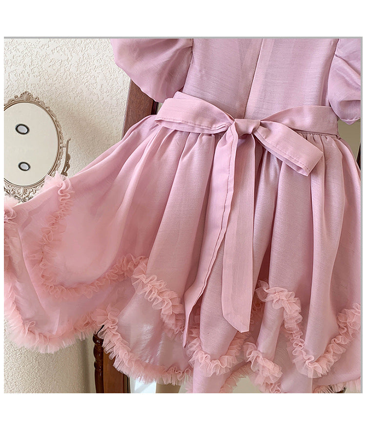 Vestido Infantil Princesa Rosa
