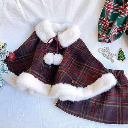 Conjunto infantil de invierno con pompones