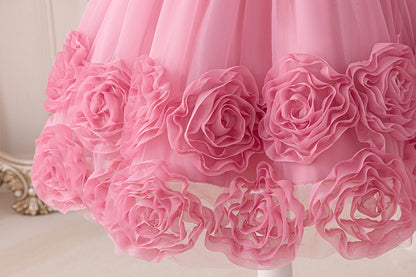 Vestido infantil floral brillante