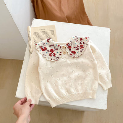 Blusa Infantil Mujer Cuello Floral