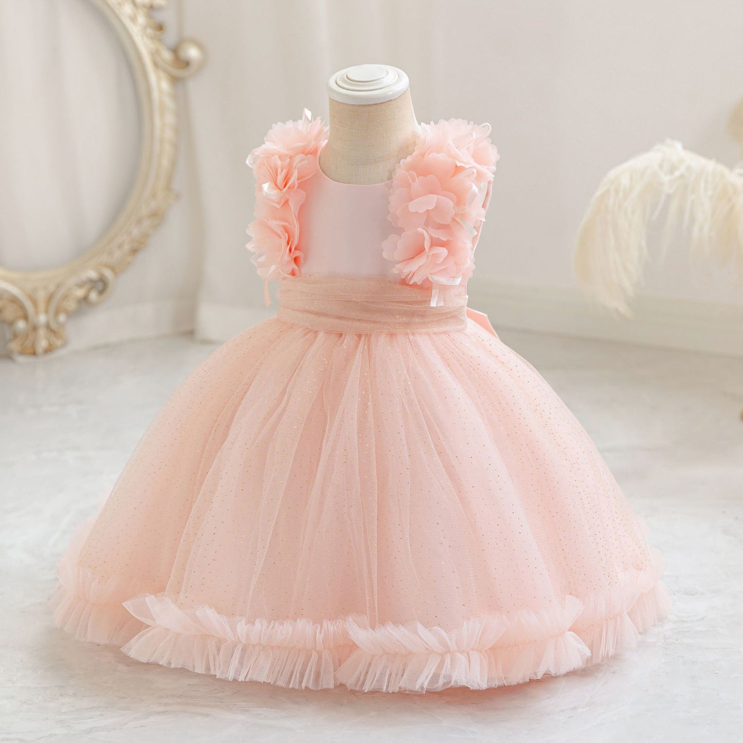 Vestido de Fiesta Infantil Tul y Volantes