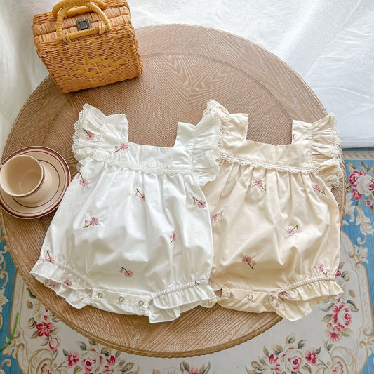 Body de flores para niña