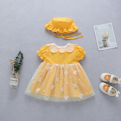 Vestido Infantil Mariposa + Gorro