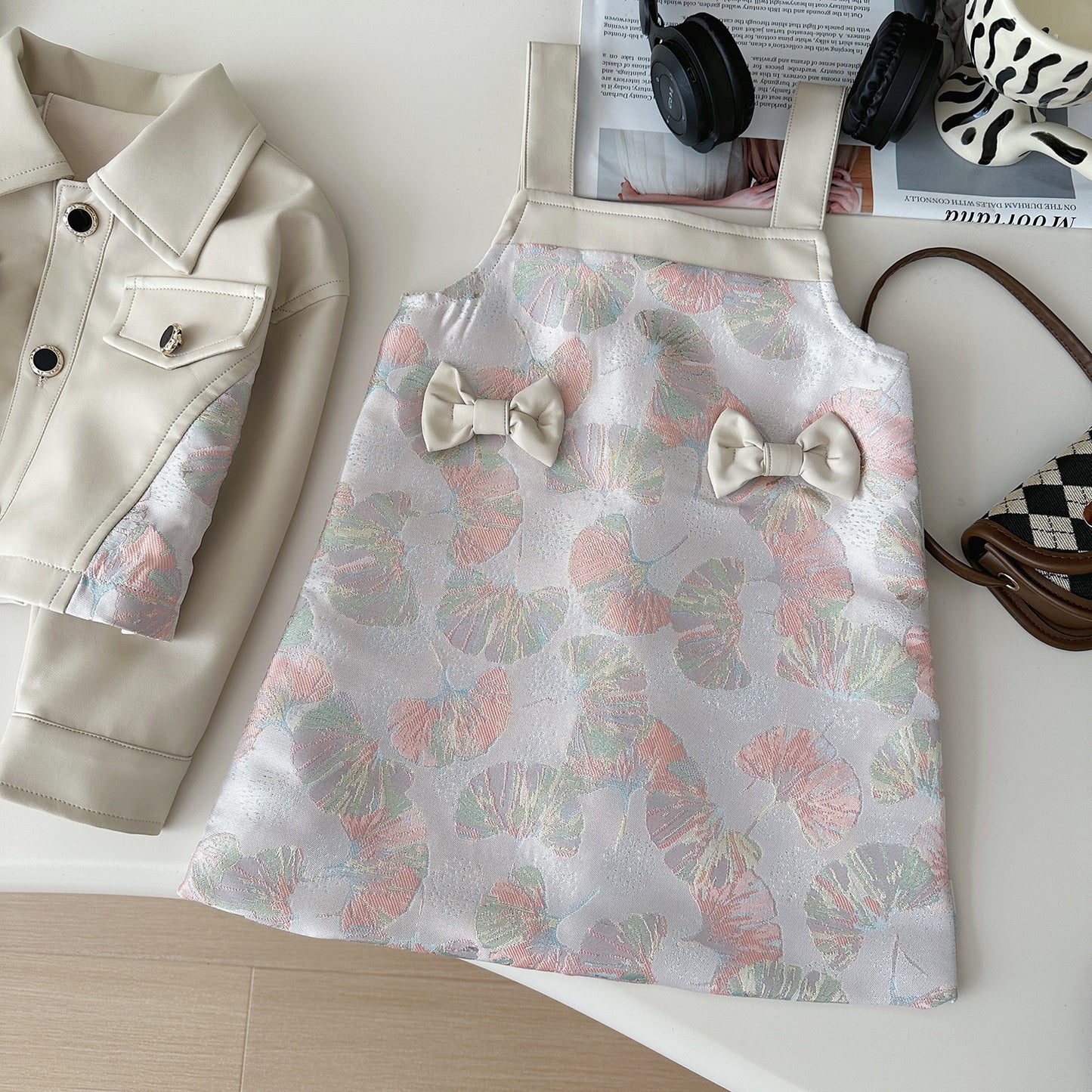 Conjunto Infantil Chaqueta + Vestido Lazo