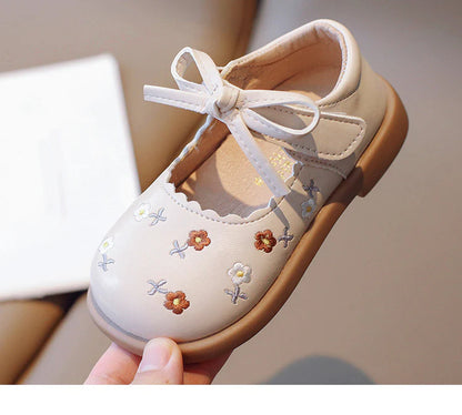 Zapato Infantil Mujer Lazo y Flores